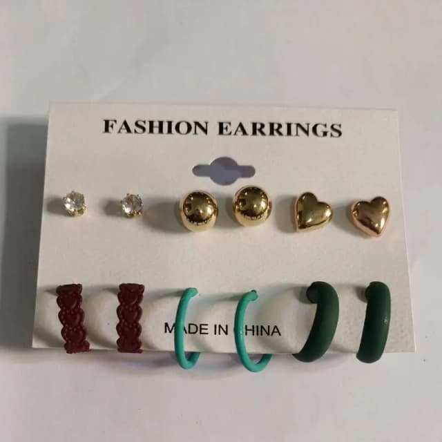6 Pairs of Earrings