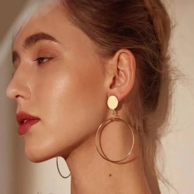 Trendy Dot circle Earrings